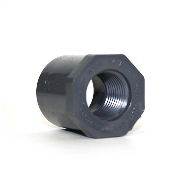 Thrifco Plumbing 2 Inch x 1-1/4 Inch Slip x Slip PVC Bushing SCH 80 8213334 - main
